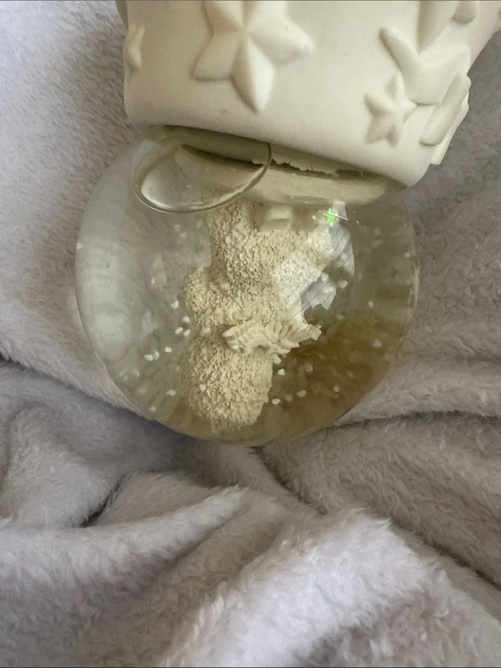 Dept 56 Now I Lay me Nursery Snow Globe Music Box in Cream - Baby Prayer Design